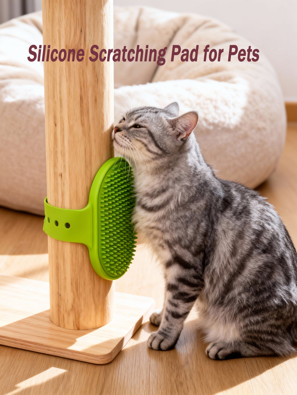 Cat Scratching Tickle Combing Toy  Soft Environmentally Friendly Silicone, Bath Massage, Gentle Hair
