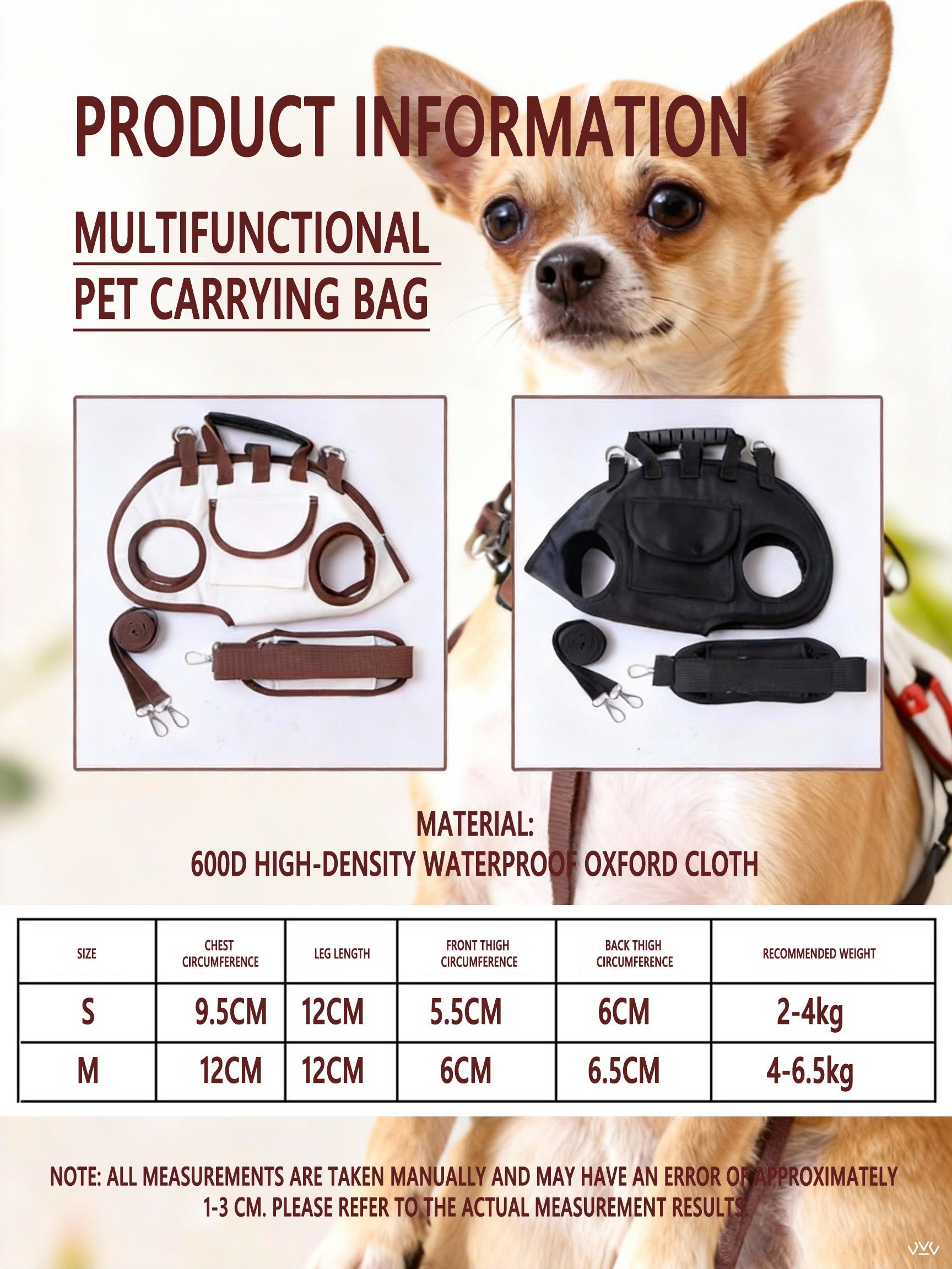 Portable Pet Carrier Backpack for Small Dogs & Cats