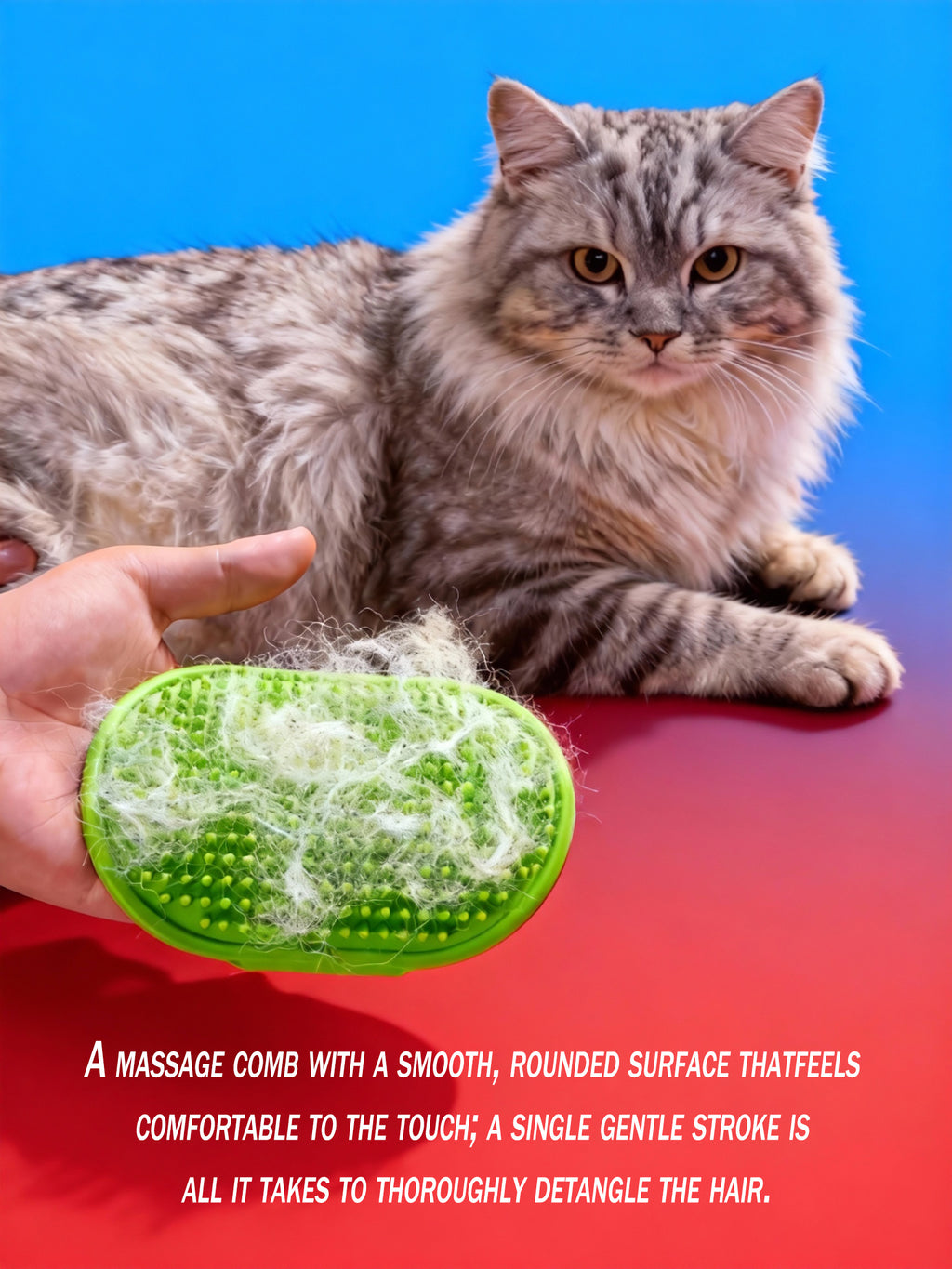 Cat Scratching Tickle Combing Toy  Soft Environmentally Friendly Silicone, Bath Massage, Gentle Hair