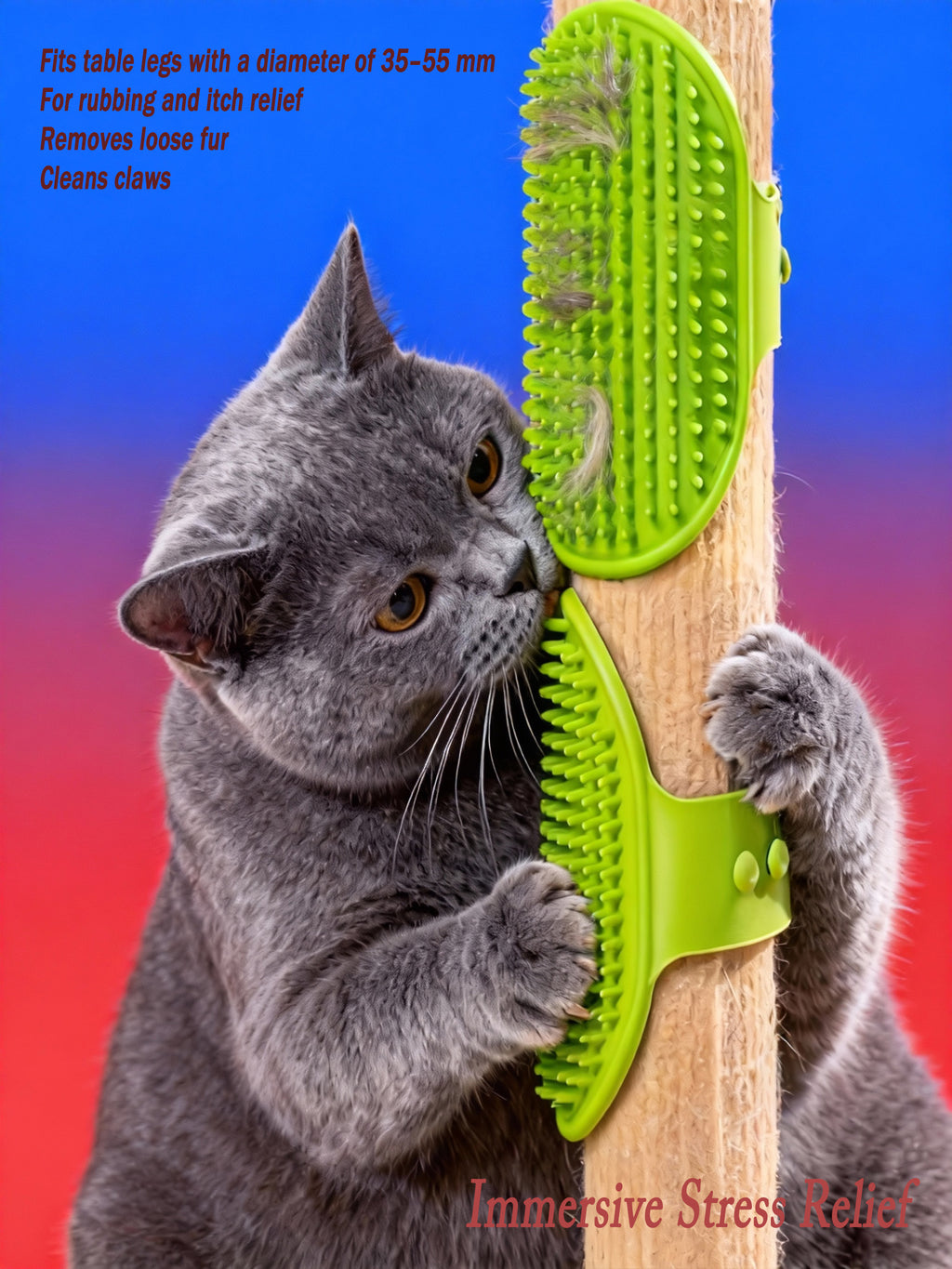 Cat Scratching Tickle Combing Toy  Soft Environmentally Friendly Silicone, Bath Massage, Gentle Hair