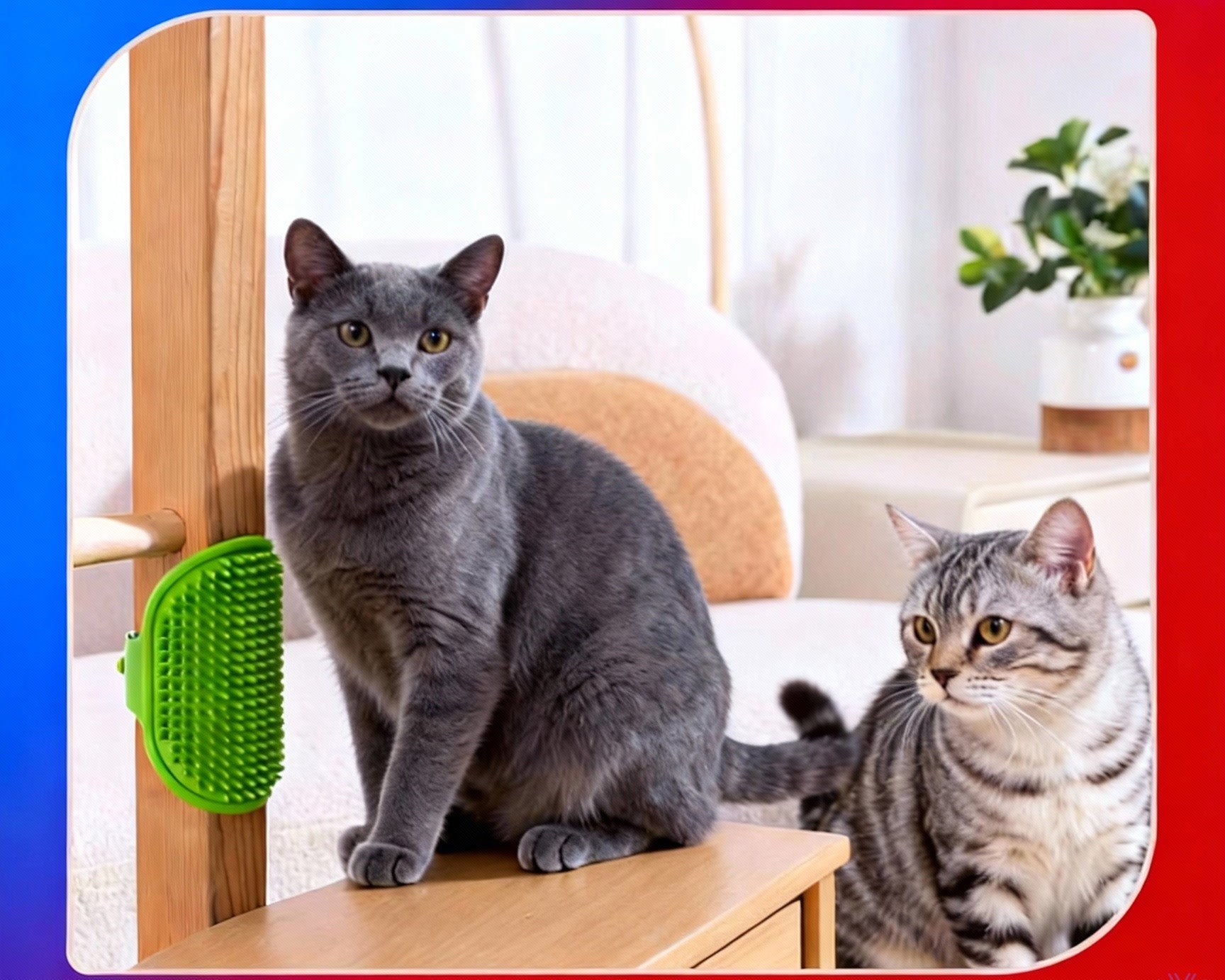 Cat Scratching Tickle Combing Toy  Soft Environmentally Friendly Silicone, Bath Massage, Gentle Hair