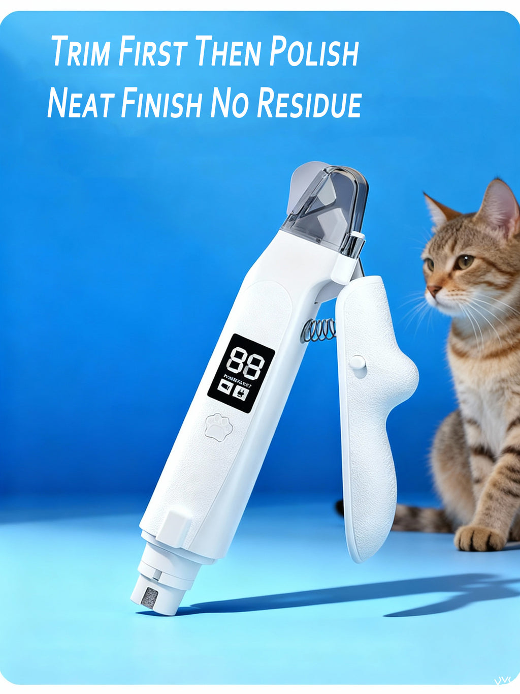 2-in-1 Pet Nail Clippers with Built-in Trimmer & LED Lighting