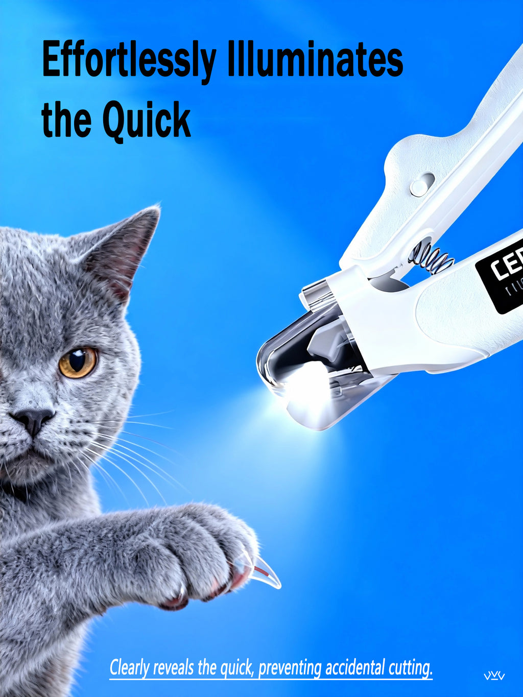 2-in-1 Pet Nail Clippers with Built-in Trimmer & LED Lighting