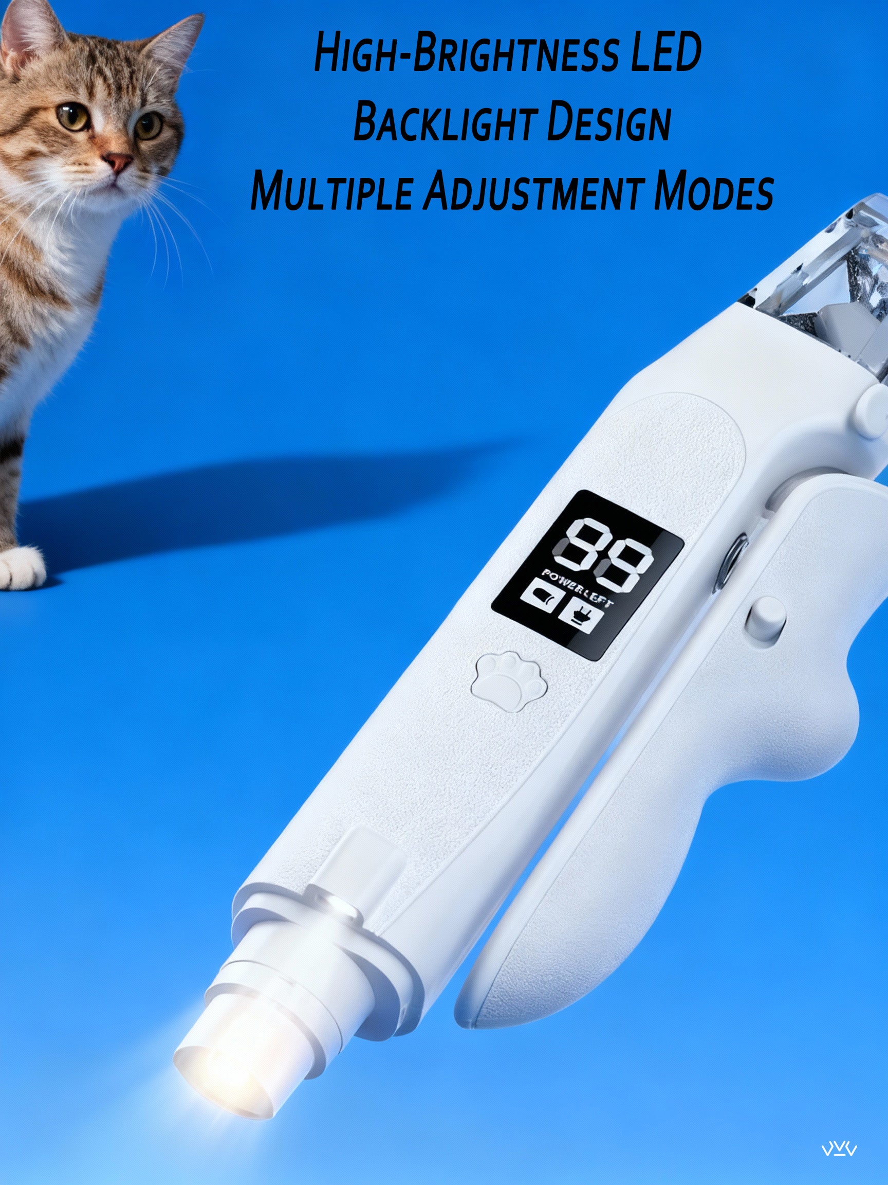 2-in-1 Pet Nail Clippers with Built-in Trimmer & LED Lighting